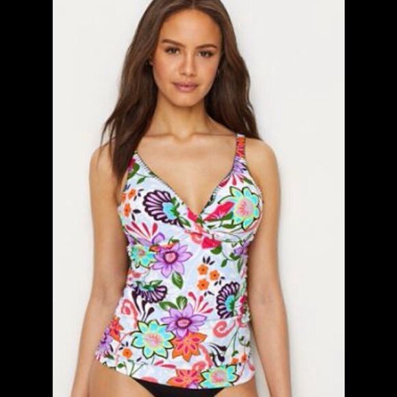 Anne Cole floral tankini top. NWT - Picture 4 of 16
